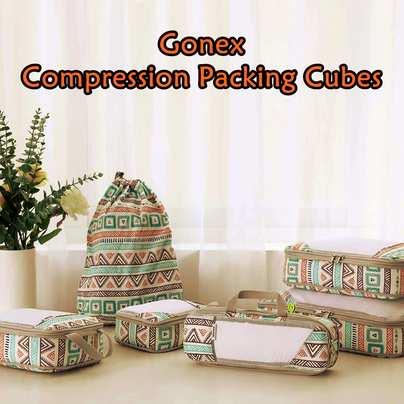 Compression Packing Cubes, Gonex Bags Organizers, travel organization, packing stress, luggage space, packing cubes, omg hostels